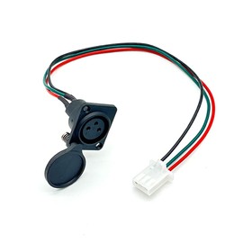 GLDYTIMES 3 Wire 3-Pin XLR Charging Port Cable for E-Bike, E-Scooter, Mobility, Wheelchair, Drive Medical XLR Female Jack Connector Adapter Currie BA-071-7 XLR Cable with Waterproof Cover