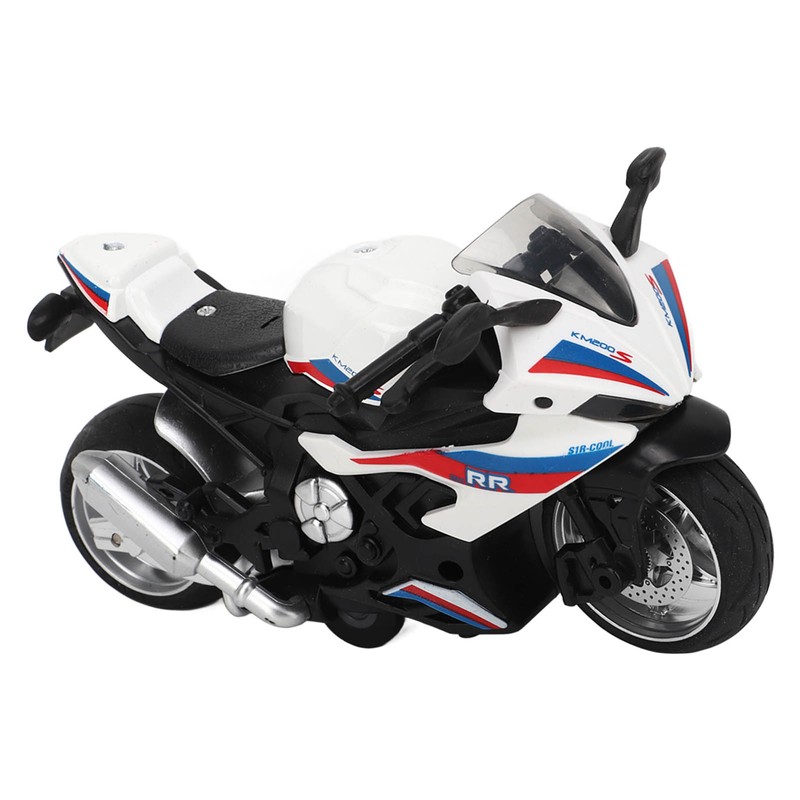 Kids Pull Back Motorcycle Toy Sound Light Effects High Simulation