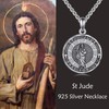 YFN Saint Jude Necklace Sterling Silver Religious Protector Pendant St