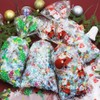 100 Pieces Christmas Cellophane Treat Bags, Plastic Clear Christmas Cello