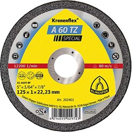 Klingspor 202400 A 60 TZ Cutting Discs 115 x 1 x 22,23 mm gerade (Pack of 25)