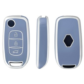 OFFCURVE Key Cover Car Key Case Protective Cover for Renault Sandero Stepway Logan Arkana Captur Kadjar Clio Megane Symbol Koleos Twingo Kangoo Dacia Duster