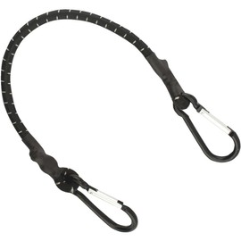 Erickson 07038 24" Stretch Cord with Carabiner Hooks , Black