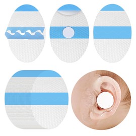 60 PCS Disposable Waterproof Ear Patches, Hydrogel Ear Covers for Swimming Baby Shower,Ear Protectors with Soft Cotton, for Shower Surfing Snorkeling and Other Water Sports