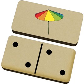 Azeeda 'Beach Umbrella' Domino Set & Box (DM00043956)