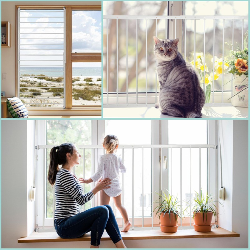 Gardenova Window Guards for Children, Fit 33.5"-63" Wide Window Security