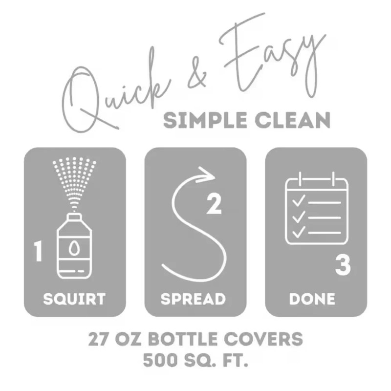 zandikonnketsllc Quick Shine Floor Finish 27 oz Protects Hardwood Tile