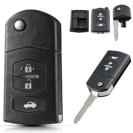 Flip For Mazda Car Key Case For Mazda 2 Car Key For Mazda 3 Key Fob Case For Mazda 5 Key Shell Mazda 6 Key Fob Mazda RX8 Mazda MX5 3 Buttons Remote Key