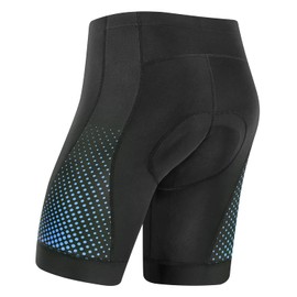 qualidyne Men's Cycling Bike Shorts 3D Padded Bicycle Riding Bike Biking Pants Cycle Shorts Blue