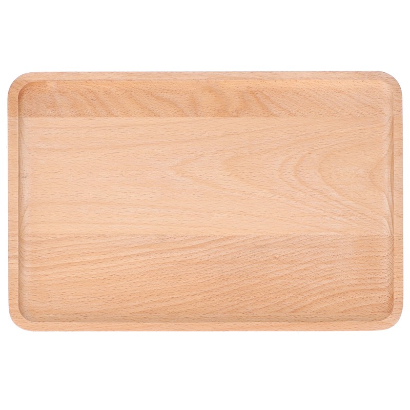 Fruit Dishes Beech Wooden Serving Tray Rectangular Decorative Dessert Plate