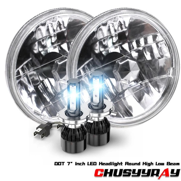 CHUSYYRAY For Toyota Pickup 1979-1981 2PC 7 Inch Round Headlights