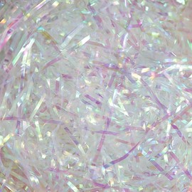 PEVOGON Easter Grass Bulk Filler Paper Shreds for Easter Basket Gift Packaging Filling Egg Stuffer Party Supplies(Colorful White)