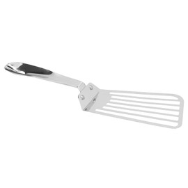 Agatige Metal Fish Turner, Stainless Steel Slotted Fish Spatula Professional Fish Slice Non Stick Frying Spatula for Cooking Fish, Egg, Meat, Dumpling Frying