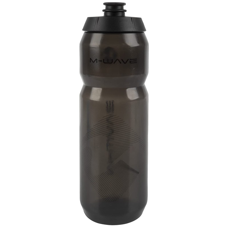 M-Wave Unisex - Adult PBO 750 Water Bottle, Clear Black,