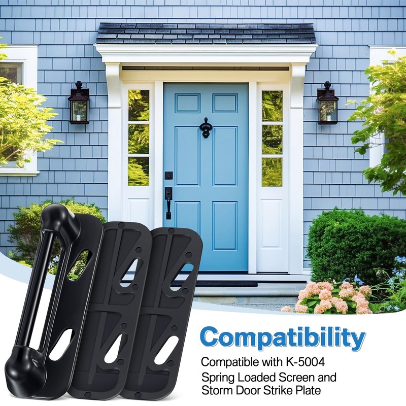 Enhon 3 Pack Screen Door Spring Strike Plate, Spring Loaded