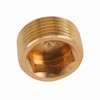 Quickun 3/8" npt Hex Plug Brass Pipe Fitting, Internal Hex