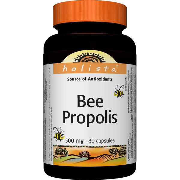Holista Bee Propolis 500 mg, 80 Capsules, Antioxidant for the