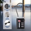 Brinks TSA Accepted Indicator Luggage Lock, Black - Resettable Combination,