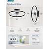 LEDIARY Ceiling Fans with Lights and Remote, 20'' Low Profile