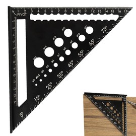 Triangle Ruler Carpenters Square Tool 7inch Metric Triangle Ruler Triangle Ruler Protractor Woodwork Measuring Tools Square Protractor Layout Measuring Tool for Framing Engineering Woodworking