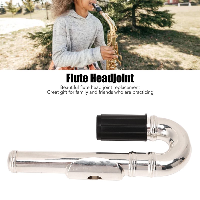 Flute Curved Head Joint Mouthpiece Replacement Metal Woodwind Instrument Accessories