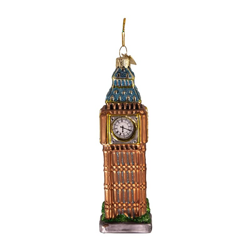 Kurt Adler 5-1/2-Inch Noble Gems Glass Big Ben Ornament for