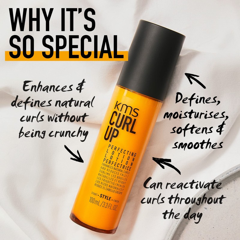 KMS Curlup Perfecting Lotion, For Curly, Frizzy Hair, 100 ml