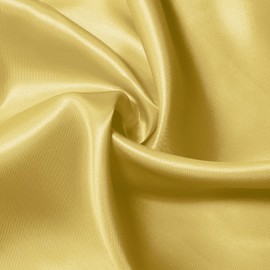KKJIAF Gold Satin Fabric 3 Yard, 63" Wide Shiny Silky Fabric for Dress, Shirts, Table Runner, Napkin, Tablecloth, Wedding Decor, DIY Crafts