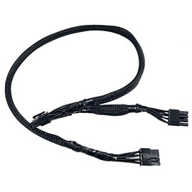 Zahara 8P to Dual 8P (6+2)(6+2) PCI-E VGA Power Supply Cable Replacement for EVGA Supernova 450-1600 GA G2 G3 G5 GQ GM P2 B2 B3 T2 60+16cm / GS G+ Series GPU Copper Cable Power Supply