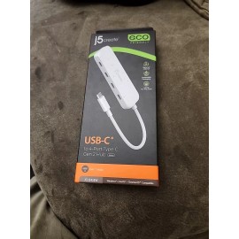 j5create Eco-Friendly 4-Port USB Type-C Hub Pure White (JCH345EW)