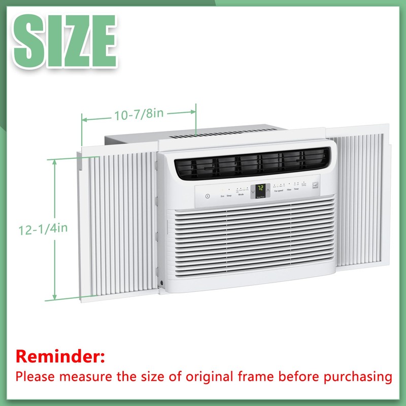 Memrita Window AC Side Panels with Frame Set,Air Conditioner Accordion