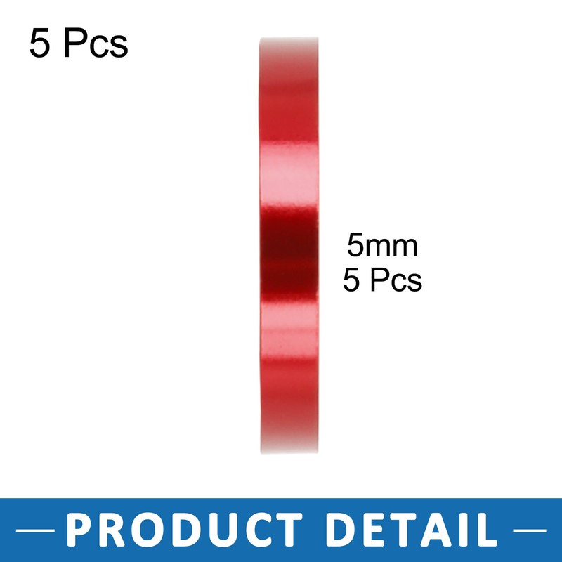 A ABSOPRO 5mm Bike Aluminium Alloy Headset Spacer 11/8inch Stem