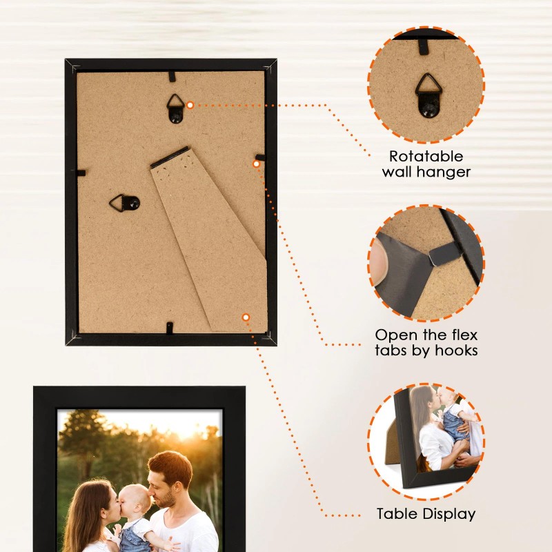 FIXSMITH 4x6 Picture Frame Set of 10, 4x6 Photo Frames