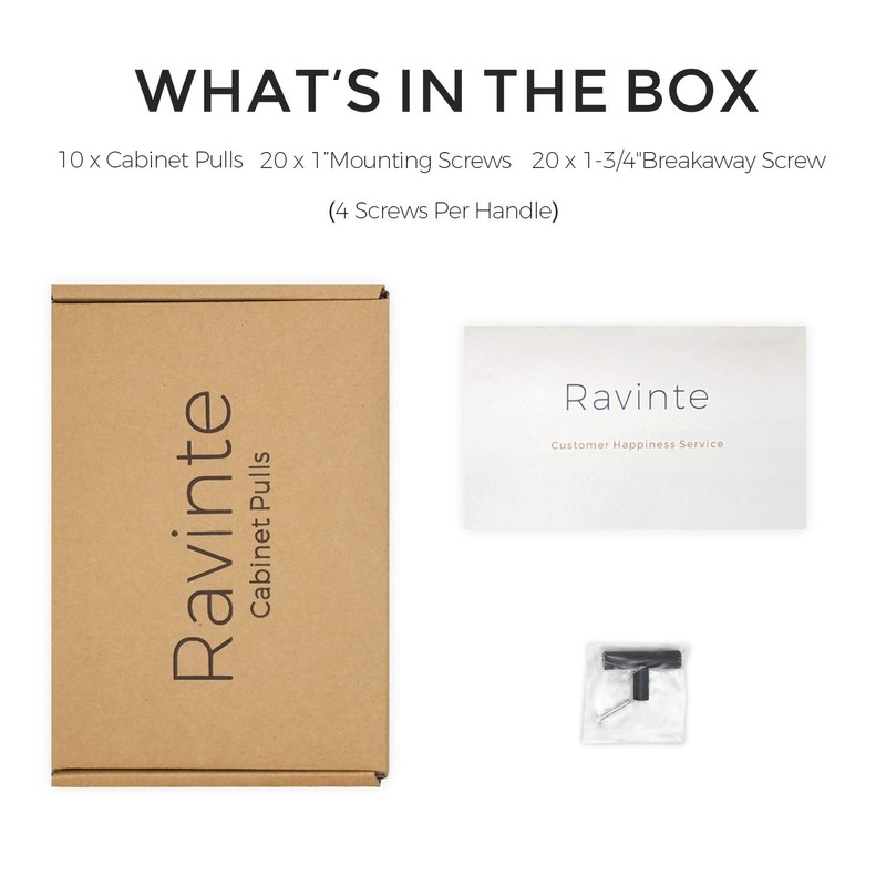 Ravinte 10 Pack 2 inch Cabinet Pulls Matte Black Stainless