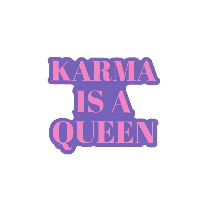 Mary Phillips Designs STICKERS - Karma Is Queen, Purple, White