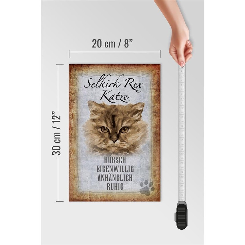 FEMER Wooden Sign Saying 20 x 30 cm Selkirk Rex