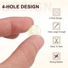sourcing map 50pcs Sewing Button 11.5mm (0.45") 4 Holes Resin