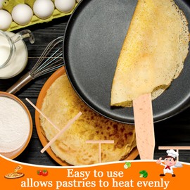 4-Piece Crepe Distributor, Professional Crepe Turner Accessories, Crepe Set, Crepe Distributor Made of Beech Wood, T-shape Crepe Maker Accessories, Dough Distributor for Crepes, Crepe Pusher Baking