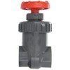 Spears PVC Gate Valve, Non-Rising Stem, Buna-N O-Ring, 1/2" NPT