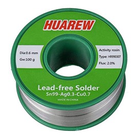 Lead Free Solder Wire with Rosin Core for Electrical Soldering (0.6mm, 100g)