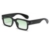 JOVAKIT Black Square Sunglasses for Women Men Simple Trendy Rectangle