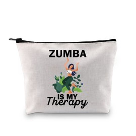 Zumba is My Therapy Zumba Lover Makeup Bag Zumba Instructor Gift Zumba Dance Fitness Coach Teacher Zipper Pouch (Zumba is My Therapy ku)