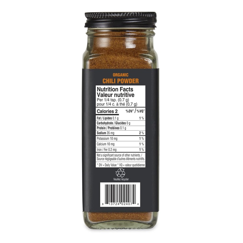 Watkins Gourmet Organic Spice Jar, Chili Powder, Non-GMO, Kosher, 85