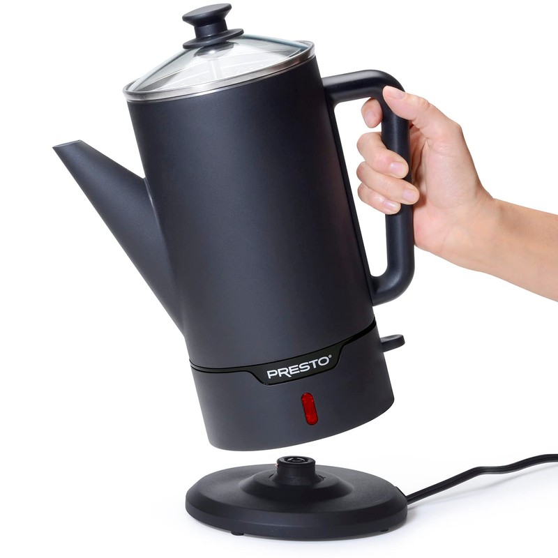 Presto 02815 12-Cup Cordless Coffee Percolator - Stainless Steel, Modern