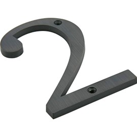 Distinctions 843242 4" Flush Mount Bronze House Number 2, 1 Count (Pack of 1)