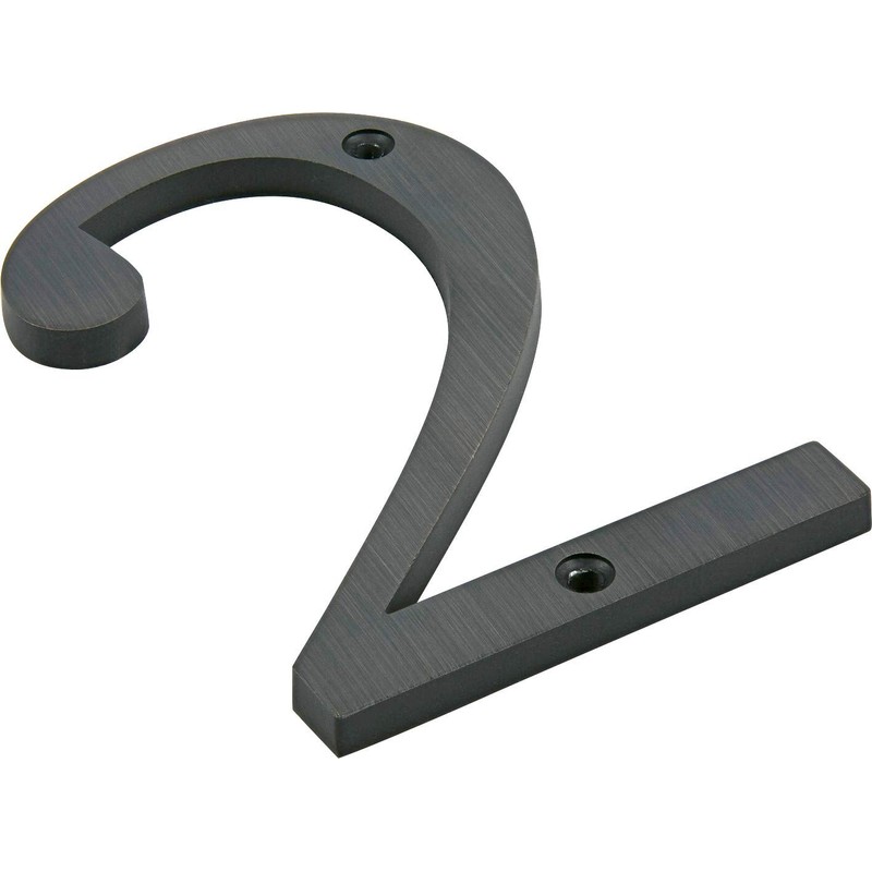 Distinctions 843242 4" Flush Mount Bronze House Number 2, 1