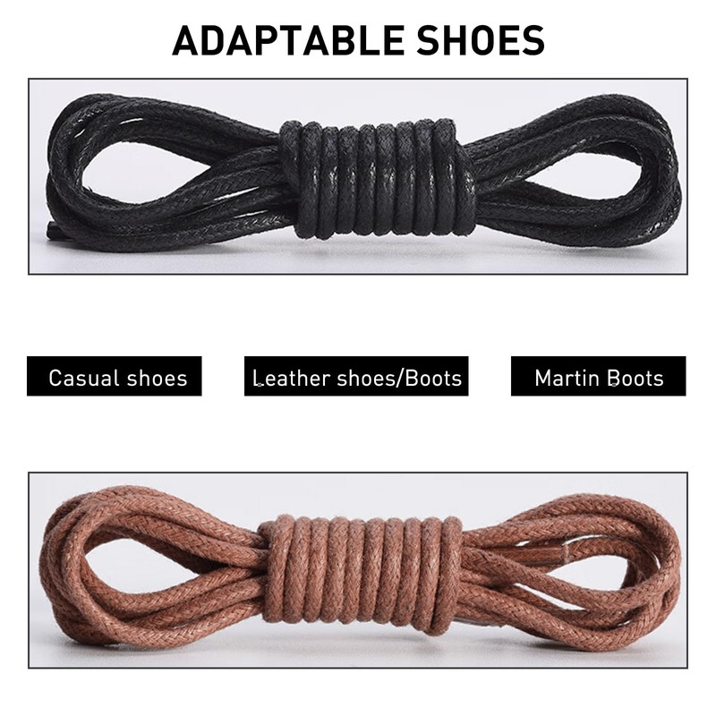 UamGlsob 2 Pairs Dress Shoelaces for Johnston and Murphy Men