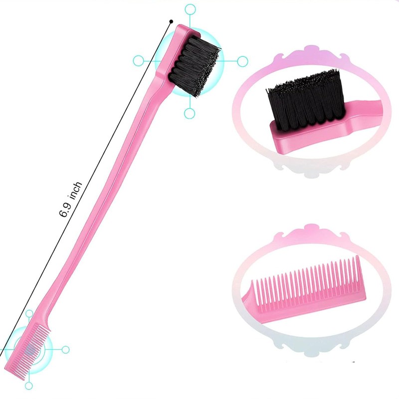 LIDOUK Hair Brush Set with Edge Brush, Bristle Brush, Rat