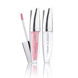 Deborah Milano Set Makeup Super Gloss Lip Gloss No. 02 Pearly Rose and No. 01 Transparent, Volumising and Shiny Lip Gloss with Hyaluronic Acid, Gives Soft, Smooth and Hydrated Lips