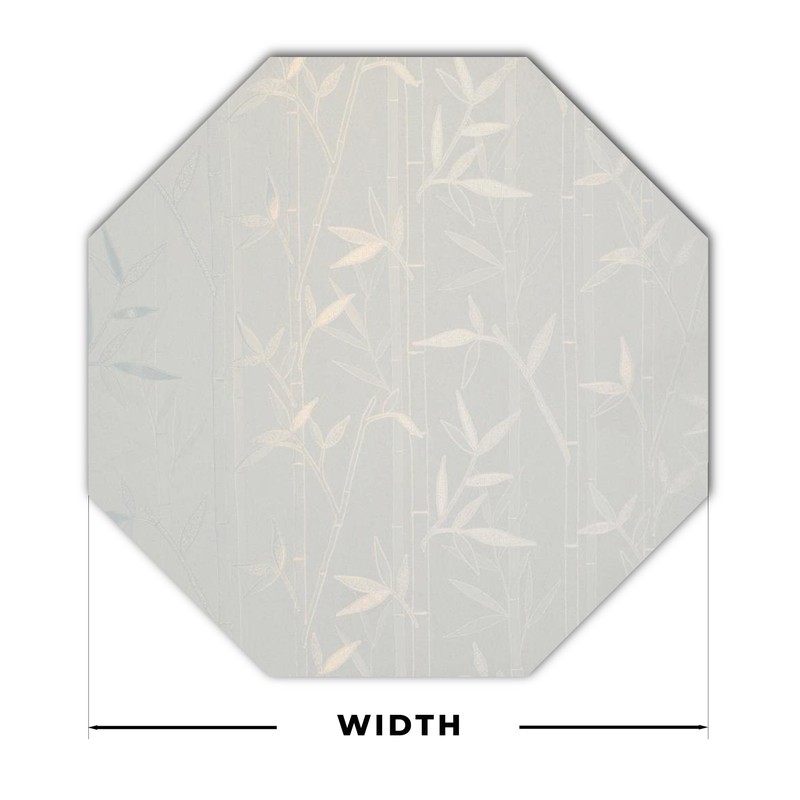 Autotech Park Precut White Bamboo Octagon Window Film Shade, Self